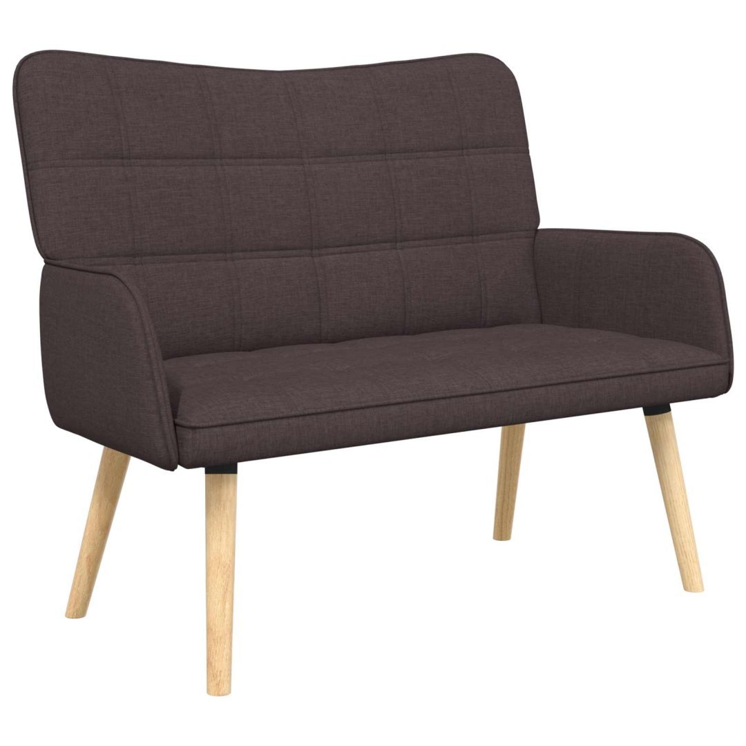 Sofa dwuosobowa Ciemny brąz 115 x 61 x 87 cm tkanina