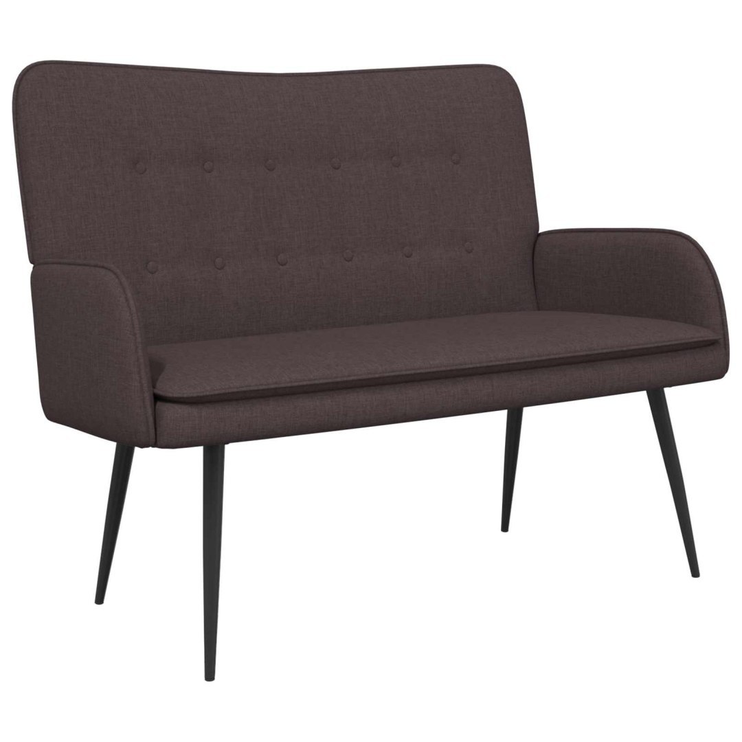 Sofa dwuosobowa Ciemny brąz 115 x 61 x 87 cm tkanina