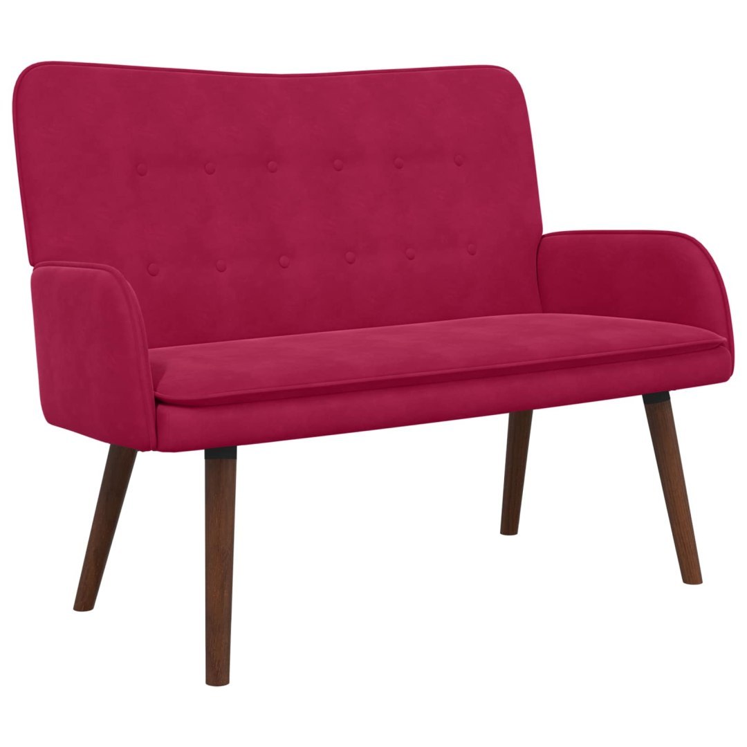 Sofa dwuosobowa Czerwone wino 115 x 61 x 87 cm Welur
