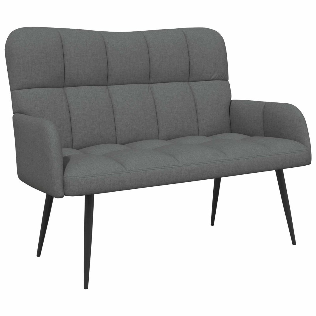 Sofa dwuosobowa ciemnoszary 115 x 61 x 87 cm tkanina