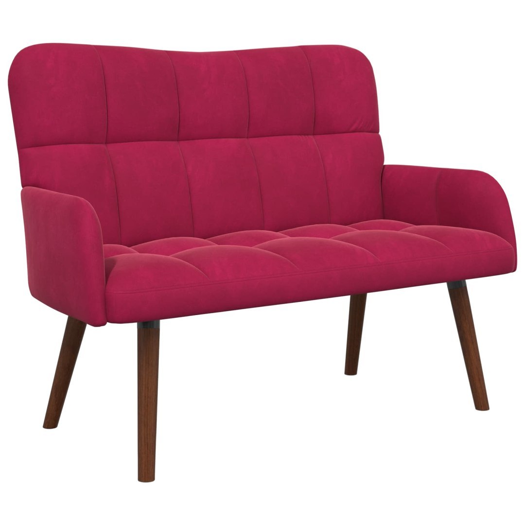 Sofa dwuosobowa Czerwone wino 115 x 61 x 87 cm Welur