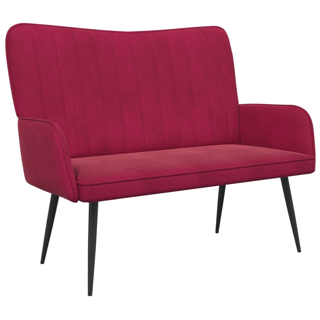 Sofa dwuosobowa Czerwone wino 115 x 61 x 87 cm Welur