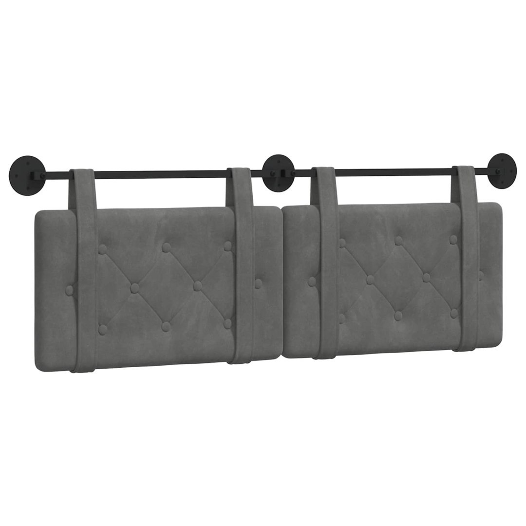 Wezgłowie wiszące Ciemnoszary Aksamit