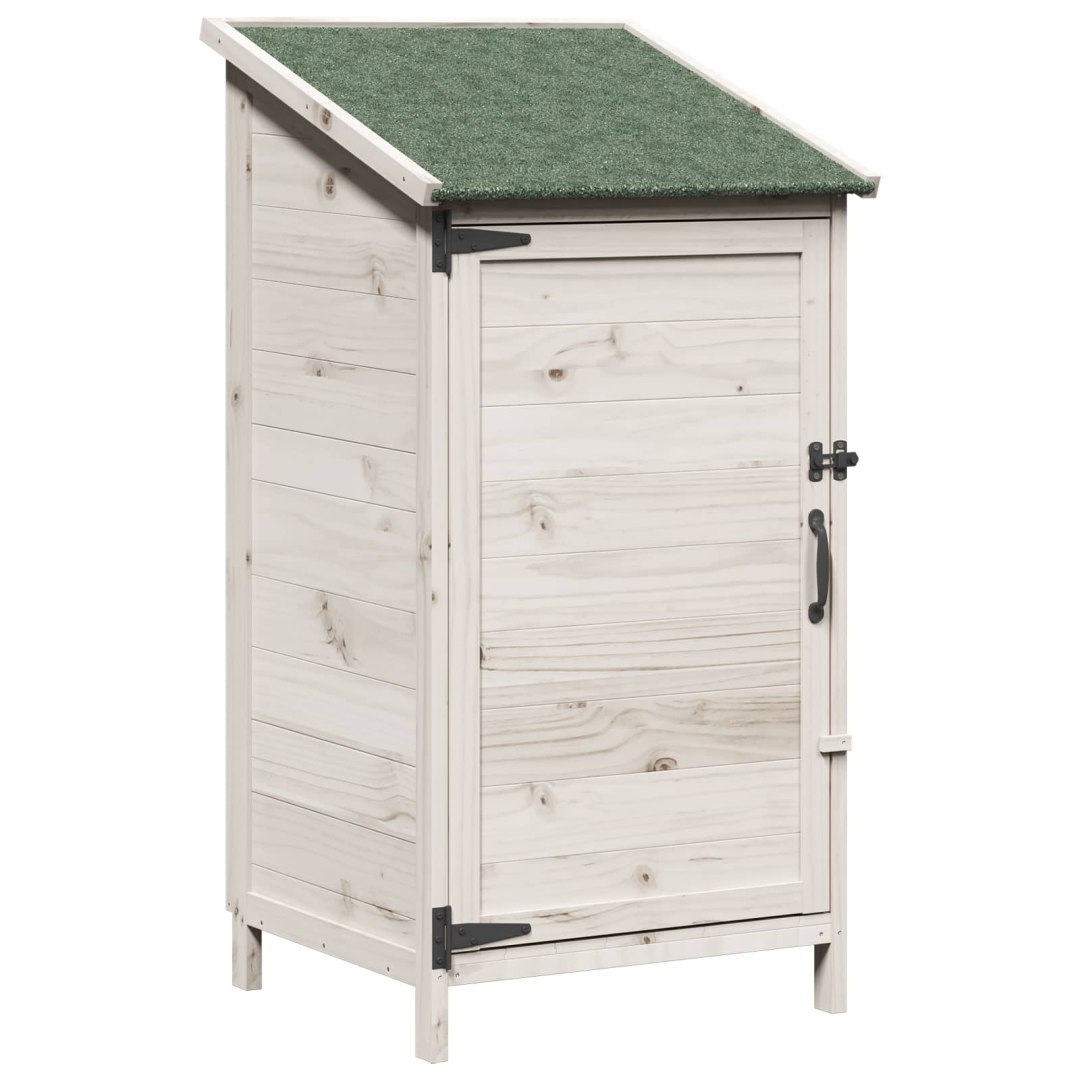 Shed ogrodowy Biały 59,5 x 56 x 113,5 cm Drewno Świerkowe