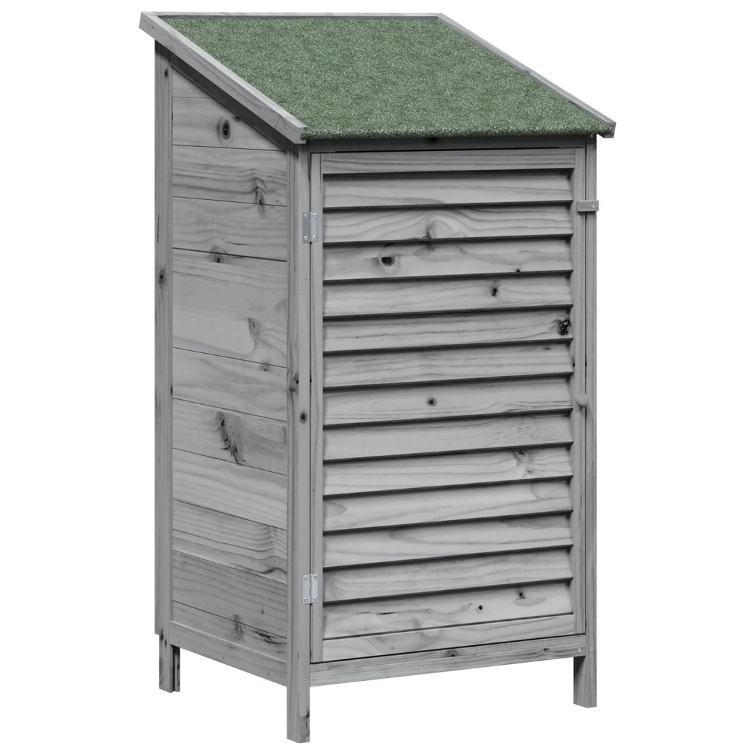 Shed ogrodowy Szary 59,5 x 56 x 113,5 cm Drewno Świerkowe