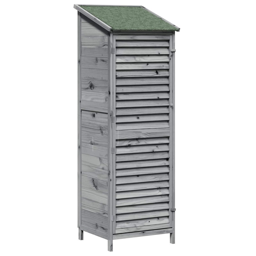 Shed ogrodowy Szary 59,5 x 56 x 176,5 cm Drewno Świerkowe