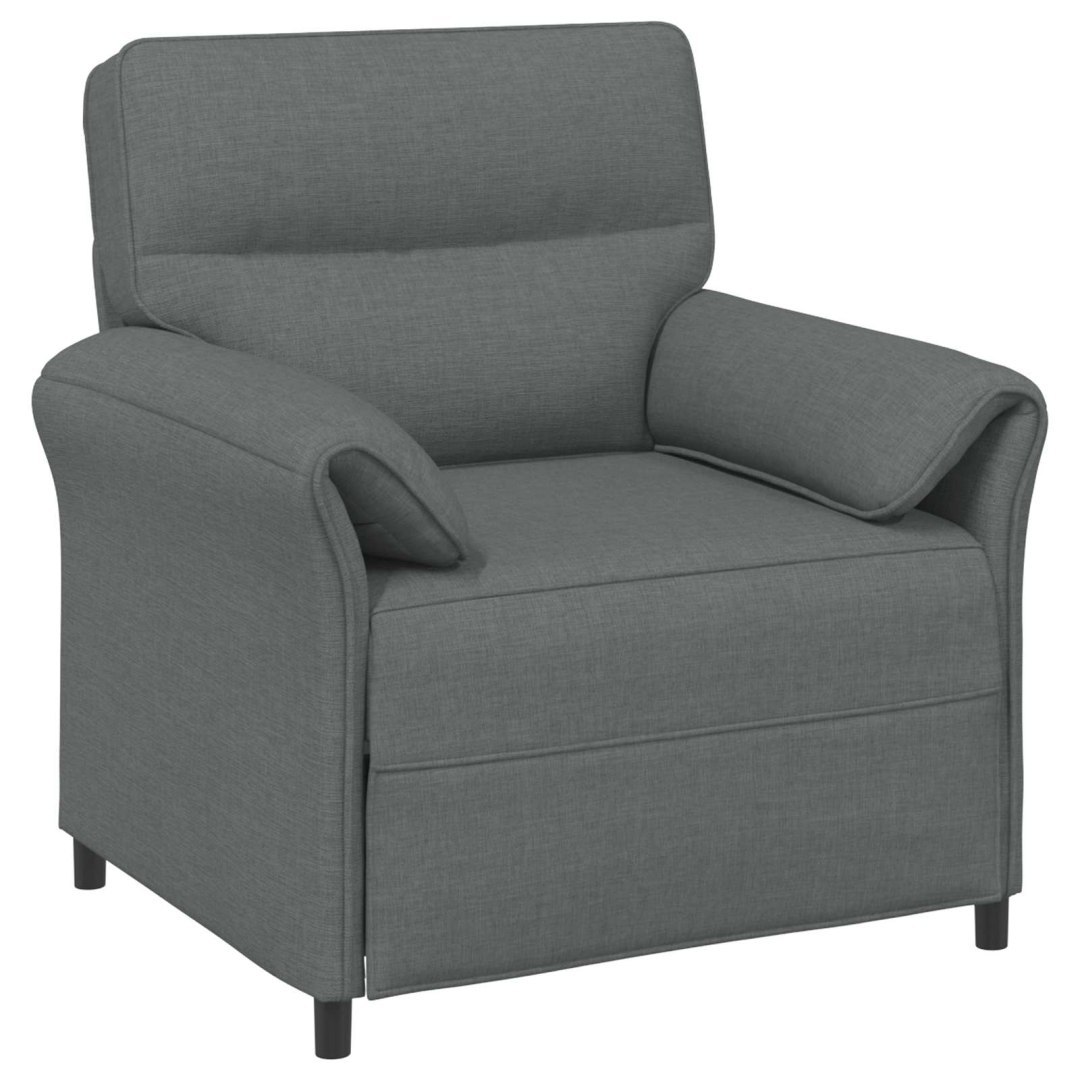 Sofa 1-osobowa ciemnoszary 88 x 83 x 95 cm tkanina