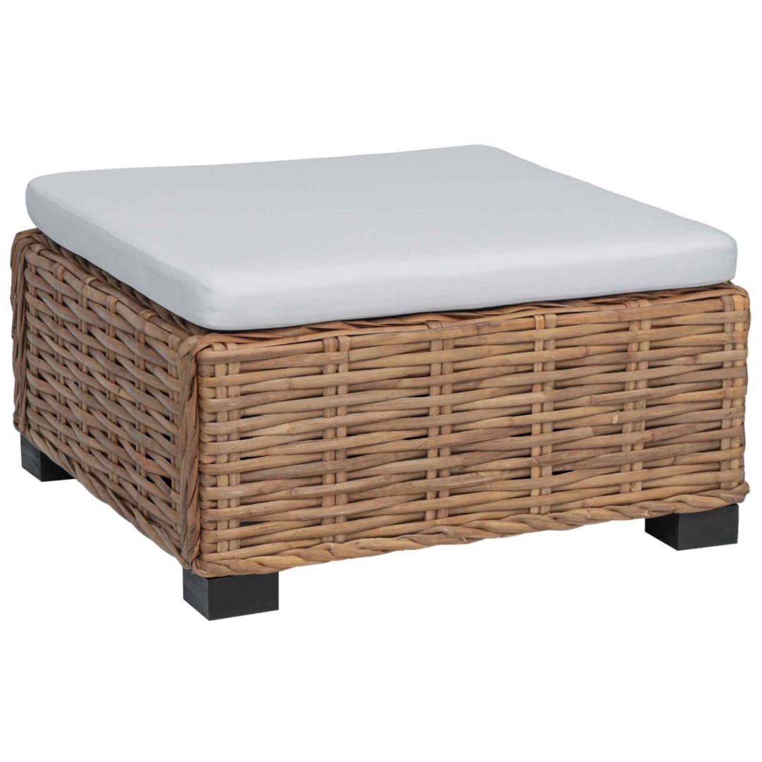 Podnóżek z Poduszką GENDT Naturalny rattan naturalny
