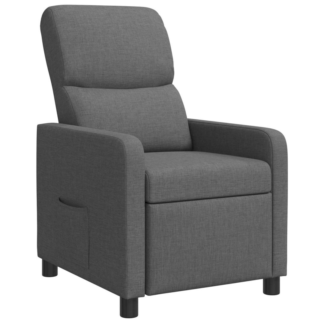 Fotel recliner ciemnoszary Poliester