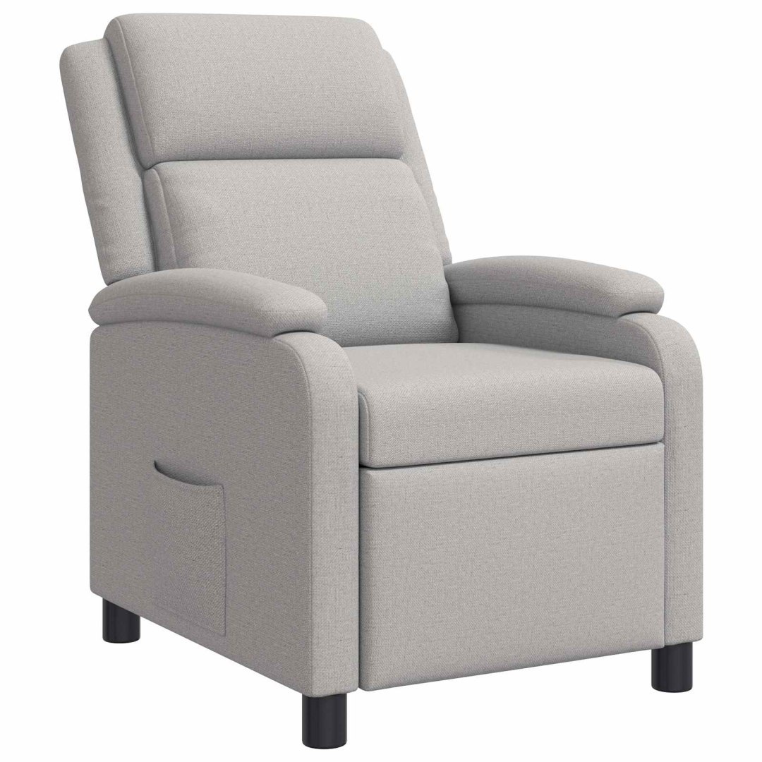 Fotel recliner Szary chmur tkanina