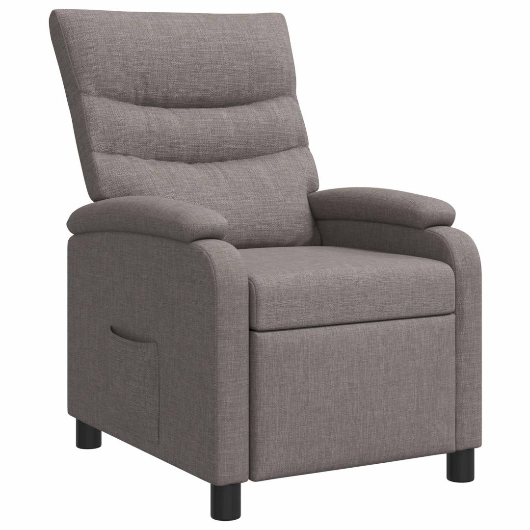 Fotel recliner Ciemnoszary tkanina