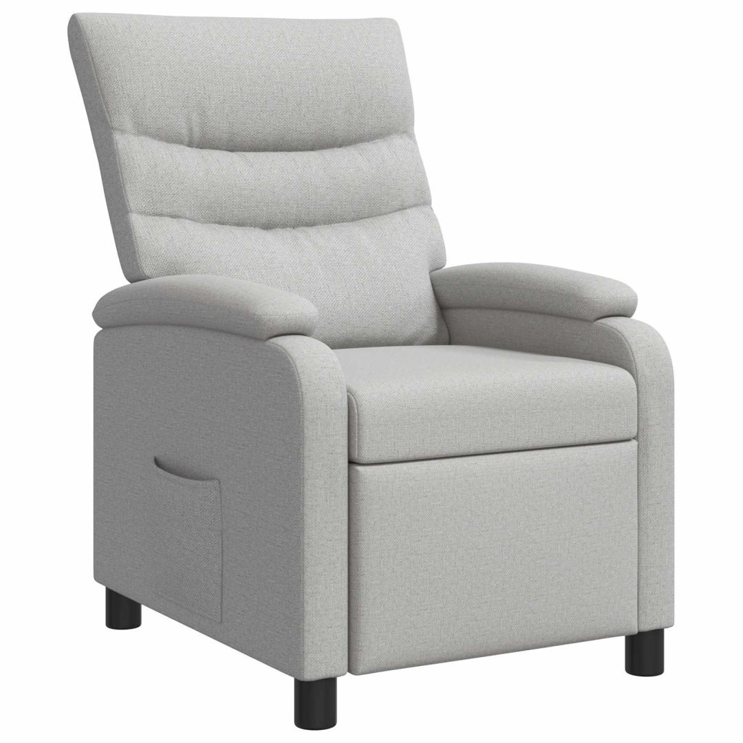 Fotel recliner Szary chmur tkanina
