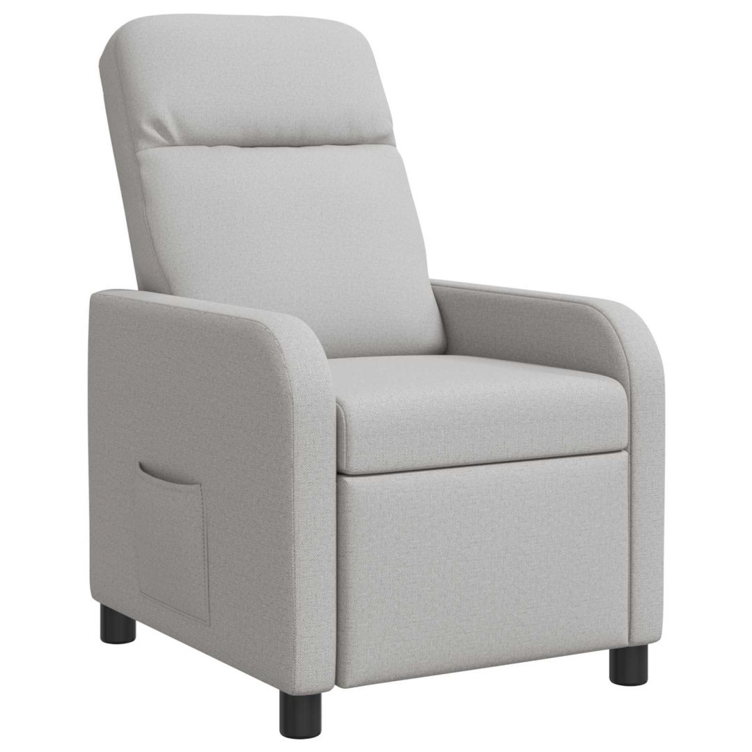 Fotel recliner Szary chmur tkanina