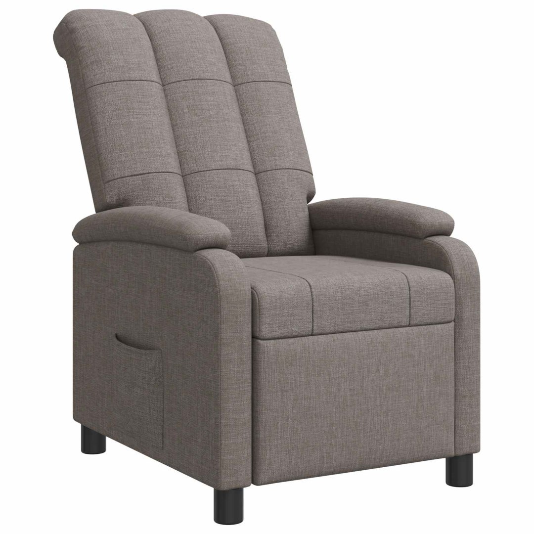 Fotel recliner Ciemnoszary tkanina