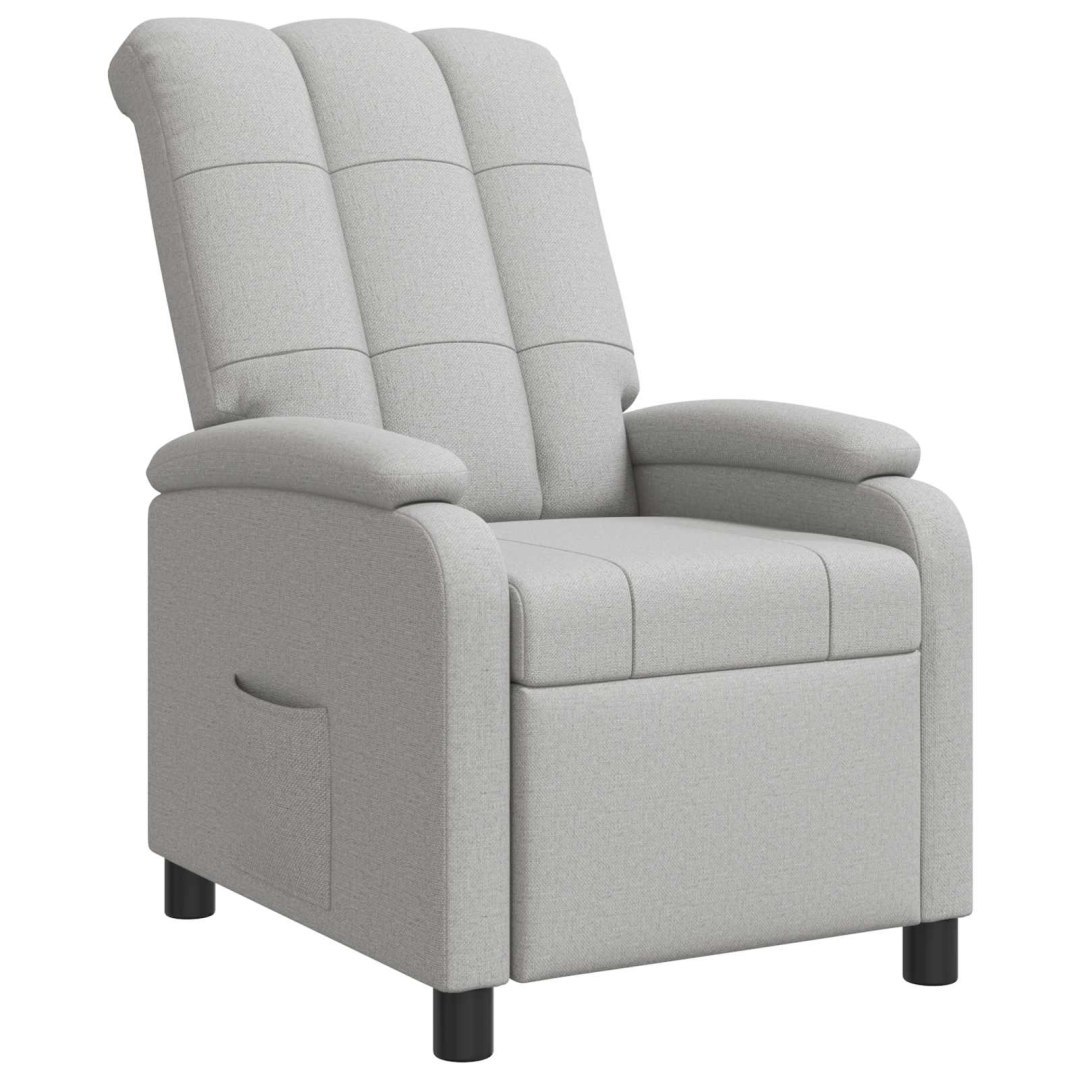 Fotel recliner Szary chmur tkanina