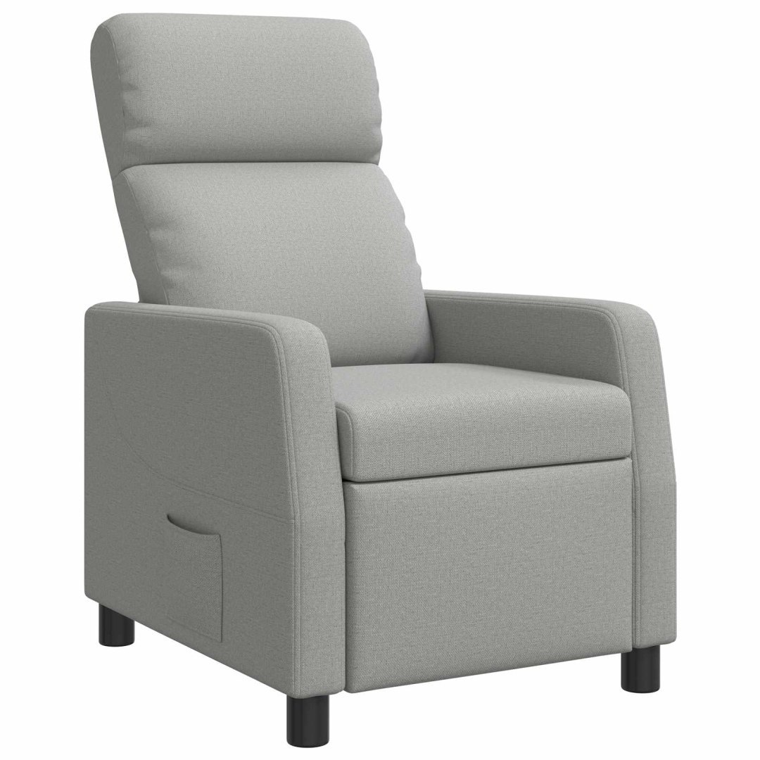 Fotel recliner Szary chmur tkanina