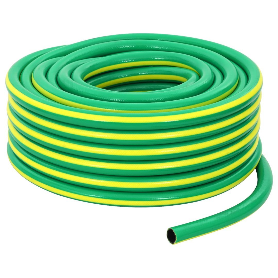 Wąż ogrodowy 5-warstwowy Zielony i Żółty 1/2'' 50 m PVC
