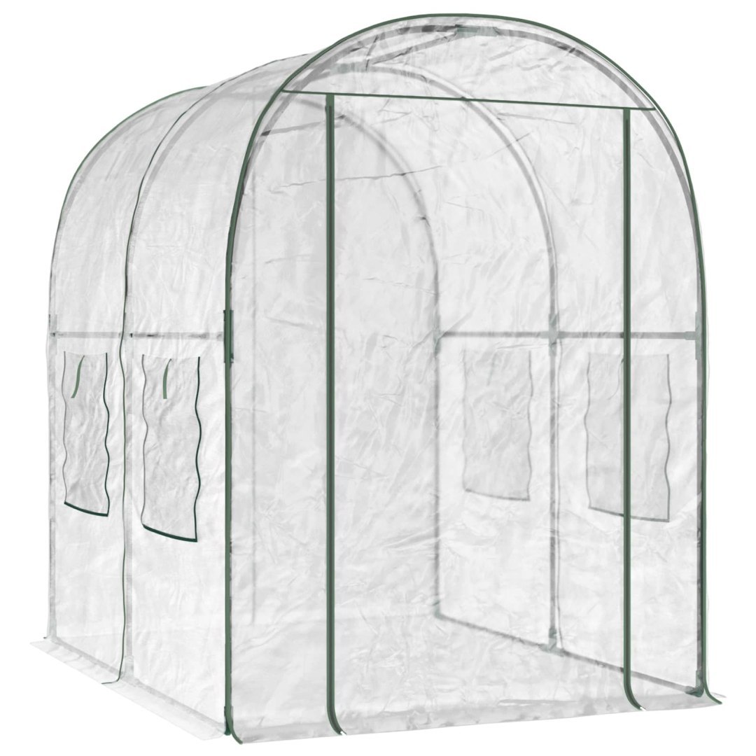 Szklarnia z ramą 160 x 200 x 192,5 cm PVC przezroczysty