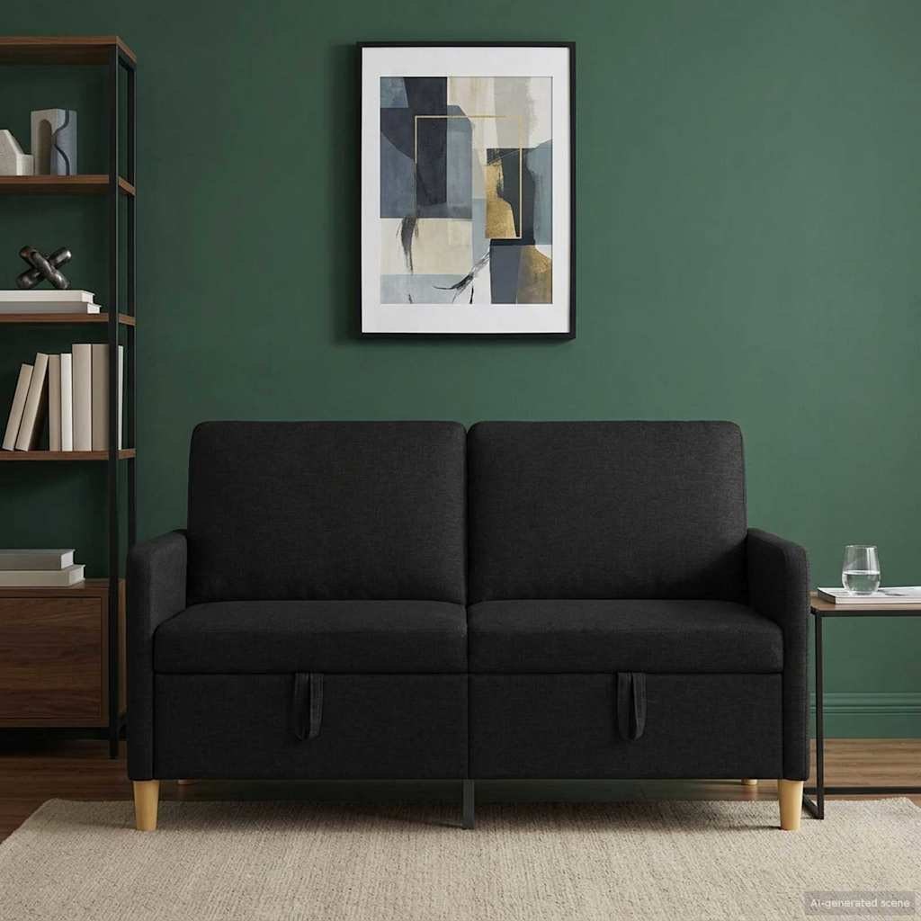 Sofa z miejscem do przechowywania Czarny 152 x 78 x 87 cm
