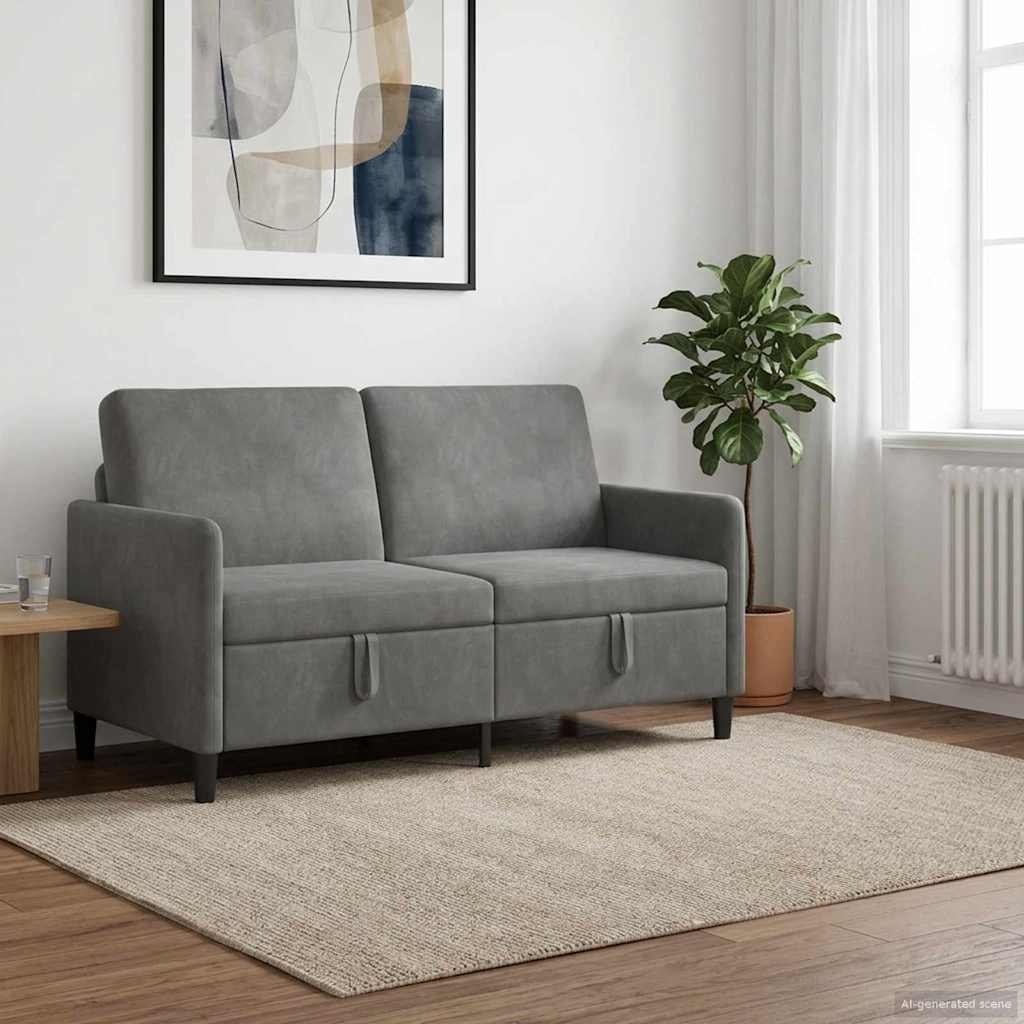Sofa z miejscem do przechowywania ciemnoszary 152 x 78 x 87 cm