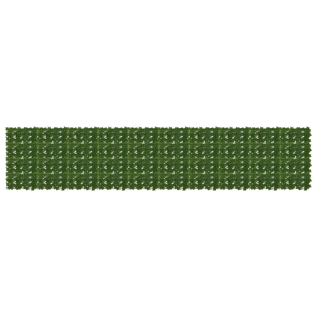 Parawan balkonowy z liśćmi zielony 500 x 100 cm