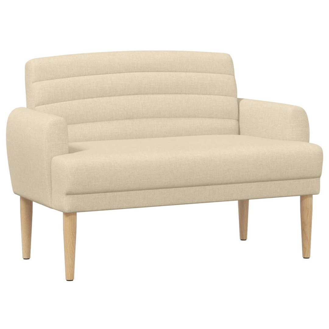 Sofa dwuosobowa z guzikowym pikowaniem kremowy 116 x 67 x 80 cm