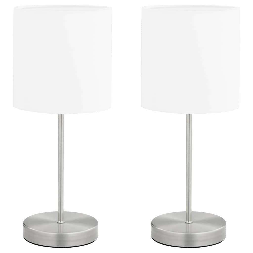 Lampy stołowe, 2 szt., dotykowe, białe, E14