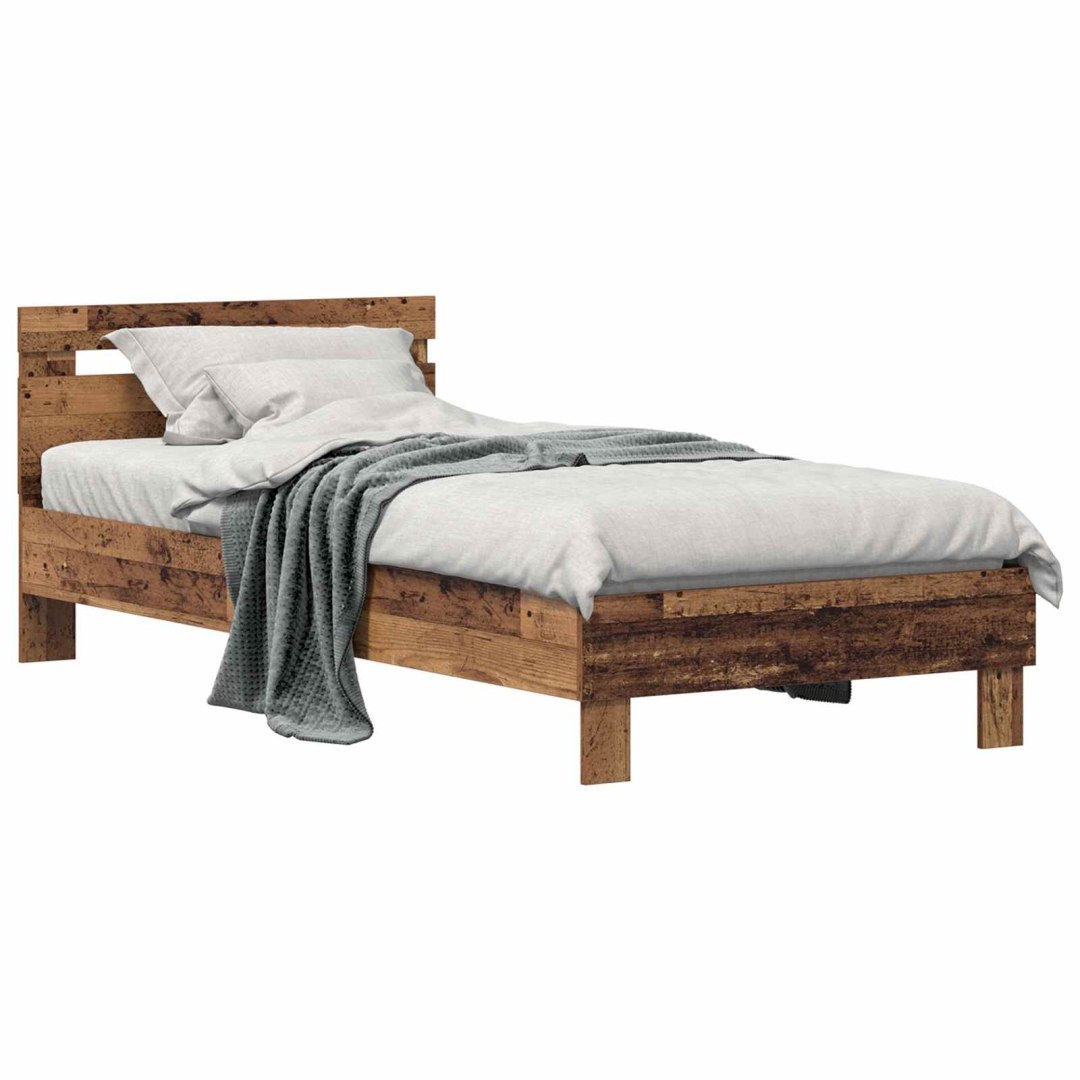 Ramka łóżka Stare drewno 75 x 190 cm Drewno inżynieryjne