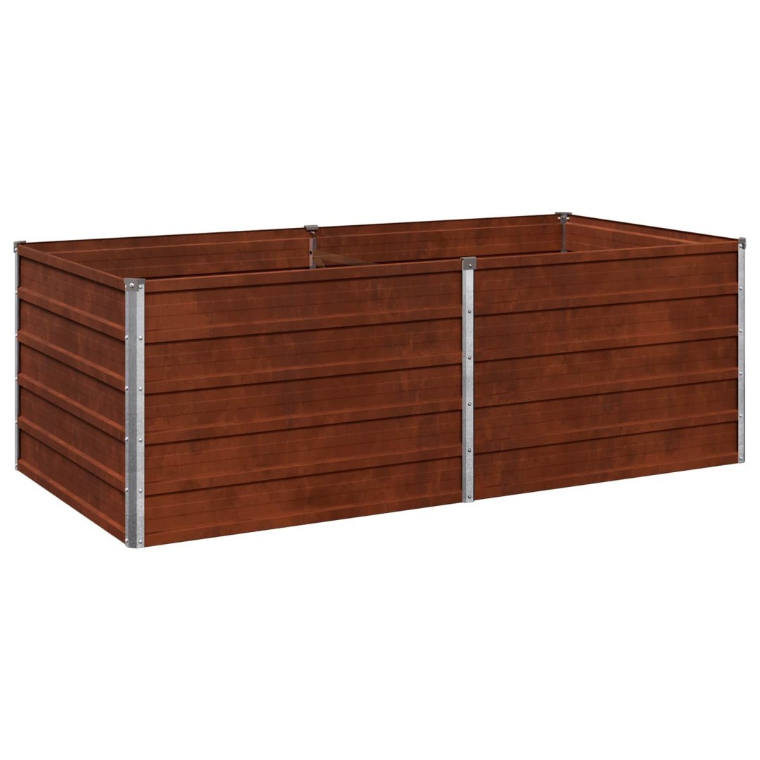 Podniesione Łóżko Ogrodowe Rdzawy 160 x 80 x 55 cm tektura