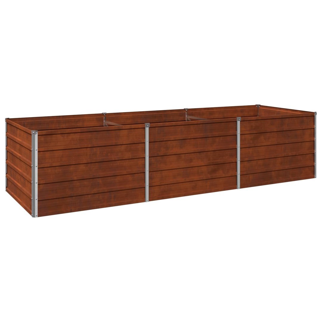 Podniesione Łóżko Ogrodowe Rdzawy 240 x 80 x 55 cm tektura