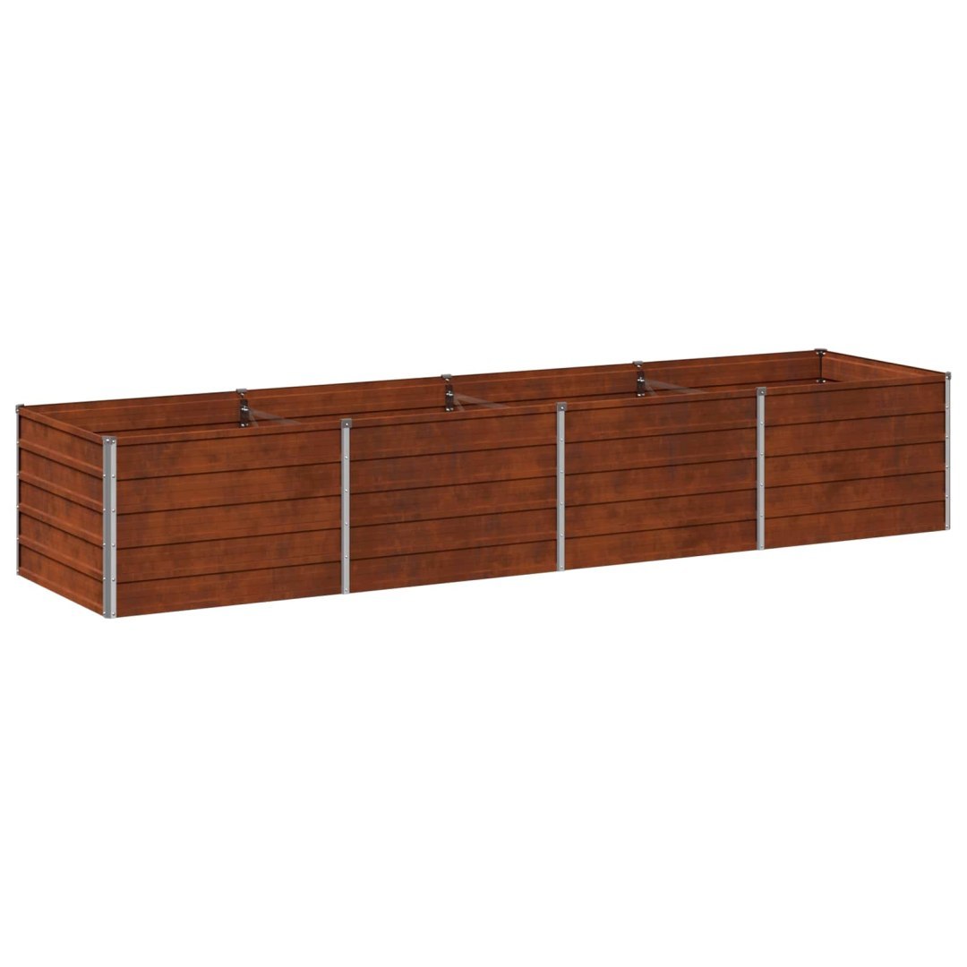 Podniesione Łóżko Ogrodowe Rdzawy 320 x 80 x 55 cm tektura