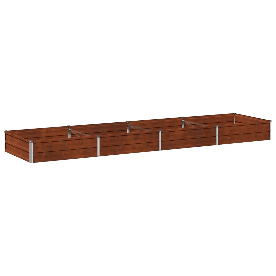 Podniesione Łóżko Ogrodowe Rdzawy 320 x 80 x 24 cm tektura