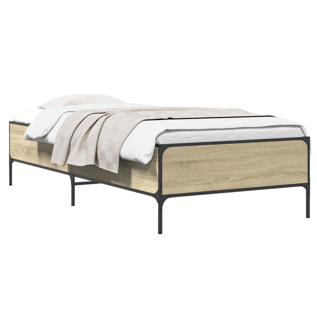 Ramka łóżka dąb Sonoma 80 x 200 cm Drewno inżynieryjne