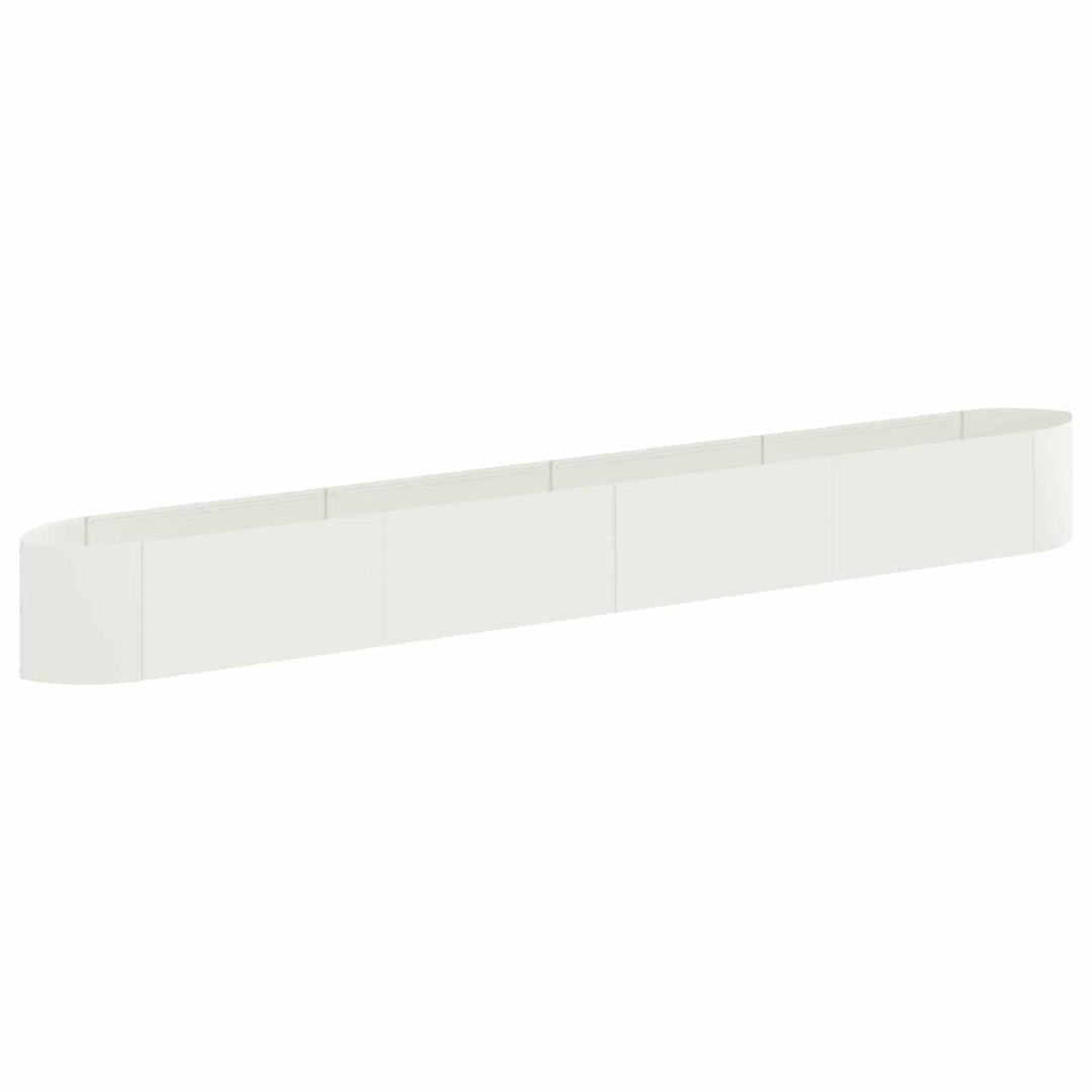 Podniesione Łóżko Ogrodowe Biały 380 x 40 x 40 cm Stal