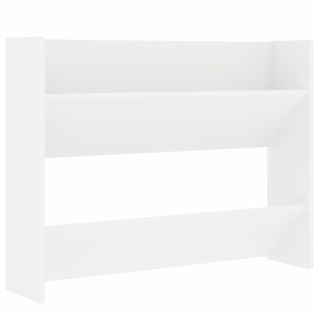 Półka ścienna na buty biała 80x18x60 cm materiał drewnopochodny