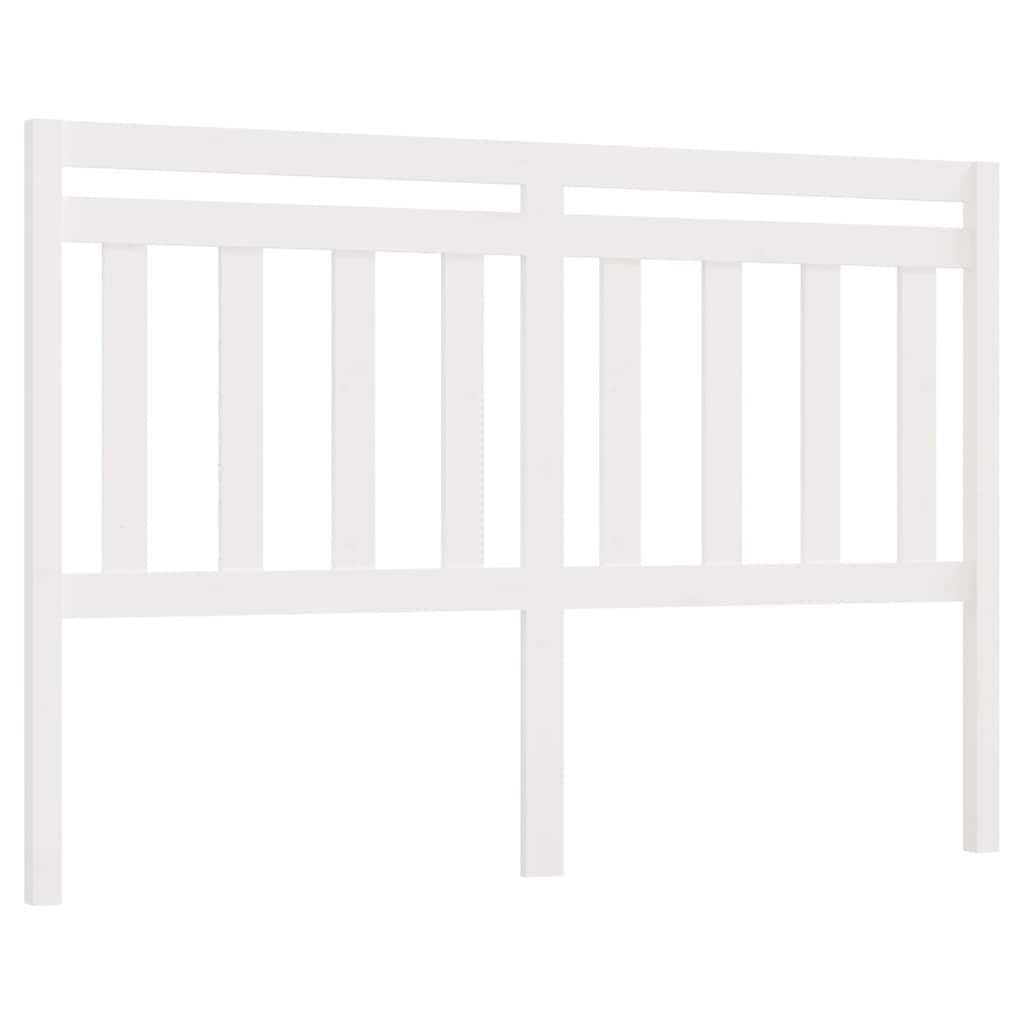 Wezgłowie łóżka, białe, 140x4x100 cm, lite drewno sosnowe