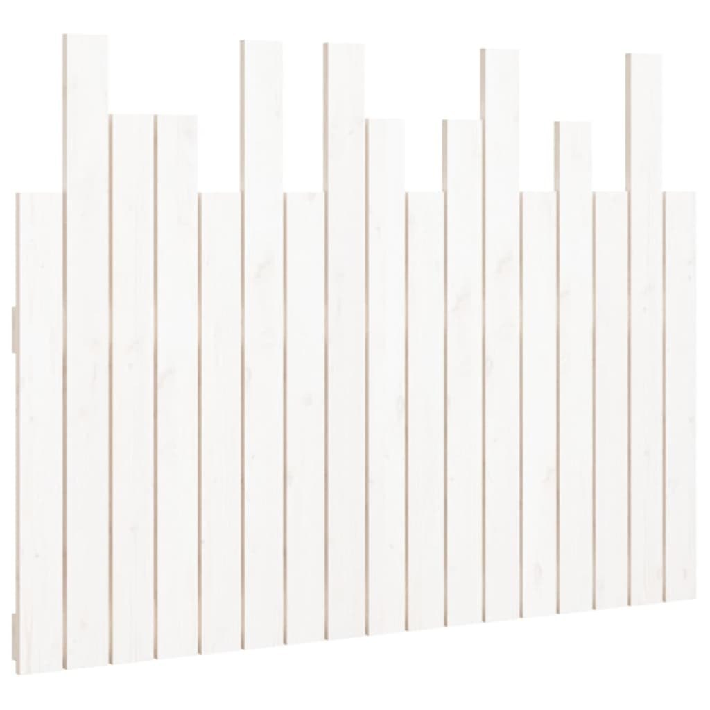 Wezgłowie łóżka, białe, 108x3x80 cm, lite drewno sosnowe