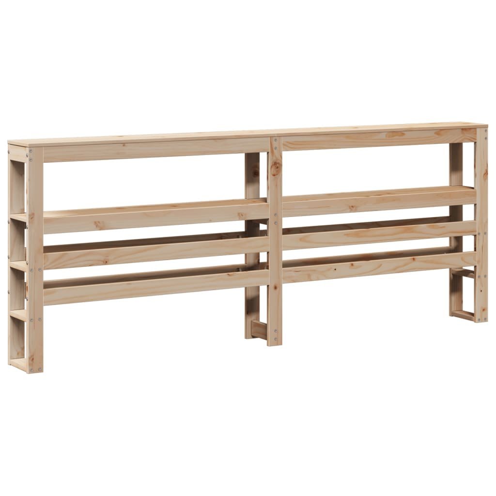 Wezgłowie do łóżka, z półkami, 180 cm, lite drewno sosnowe