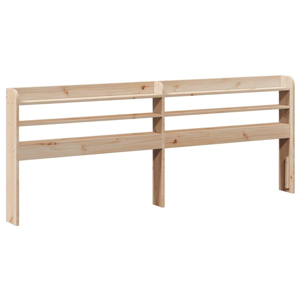 Wezgłowie do łóżka, z półkami, 180 cm, lite drewno sosnowe