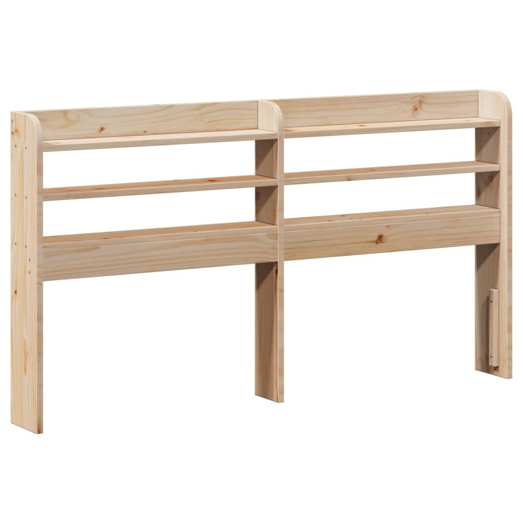 Wezgłowie do łóżka, z półkami, 150 cm, lite drewno sosnowe