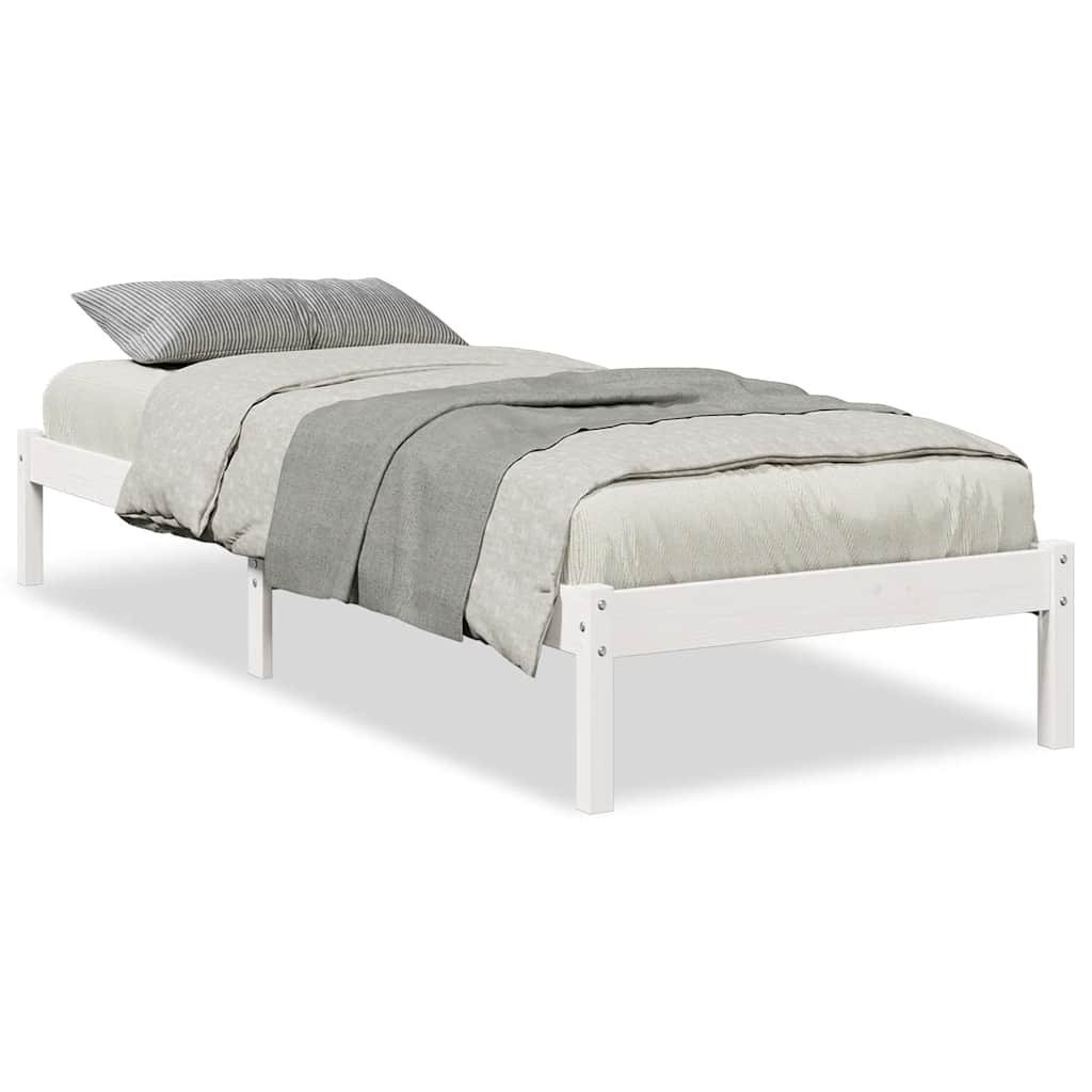 Dłuższe łóżko bez materaca, 100x210 cm, lite drewno sosnowe