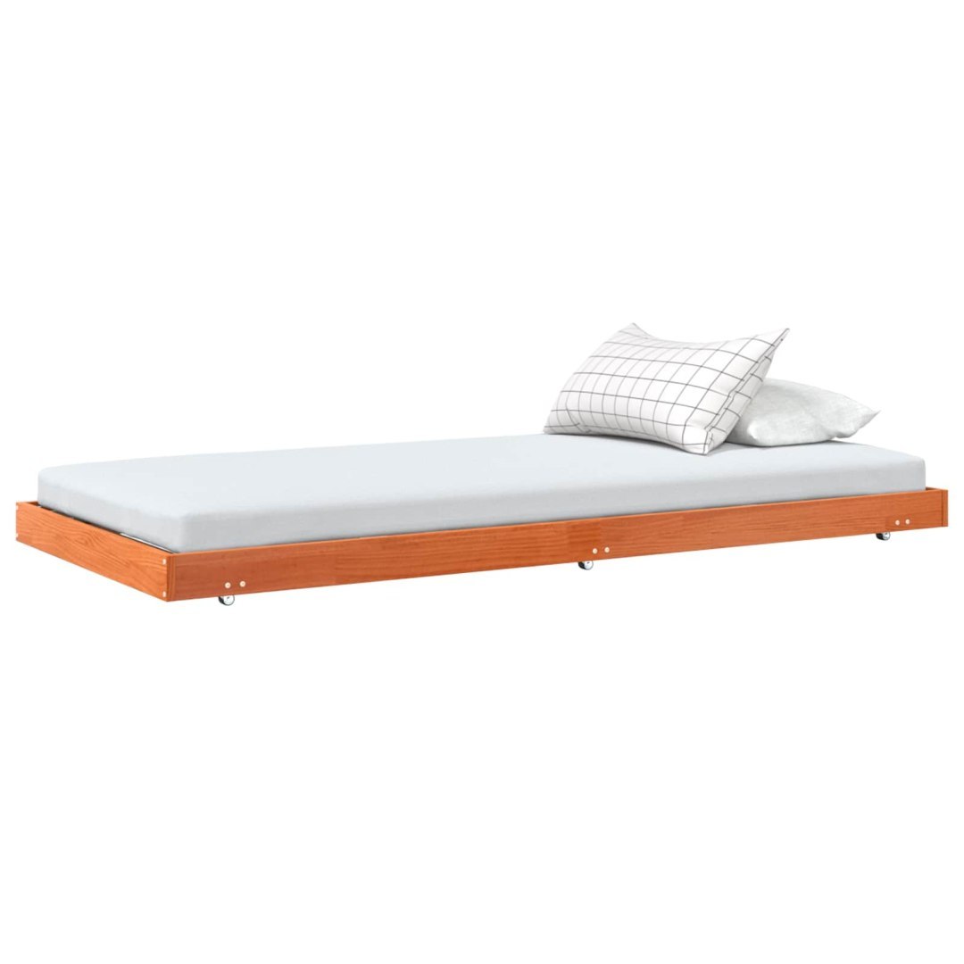 Ramka łóżka Woskowy Brąz 70 x 190 cm Lite drewno sosnowe