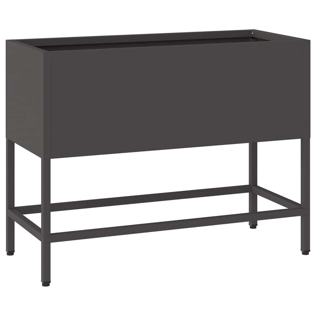 Podwyższona doniczka ogrodowa Czarny 60 x 26 x 45 cm Stal