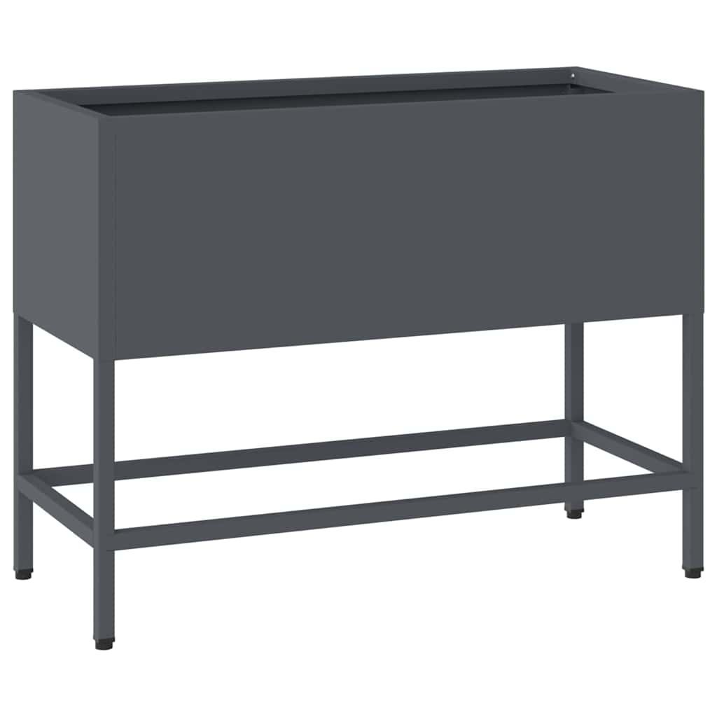 Podwyższona doniczka ogrodowa Antracyt 60 x 26 x 45 cm Stal