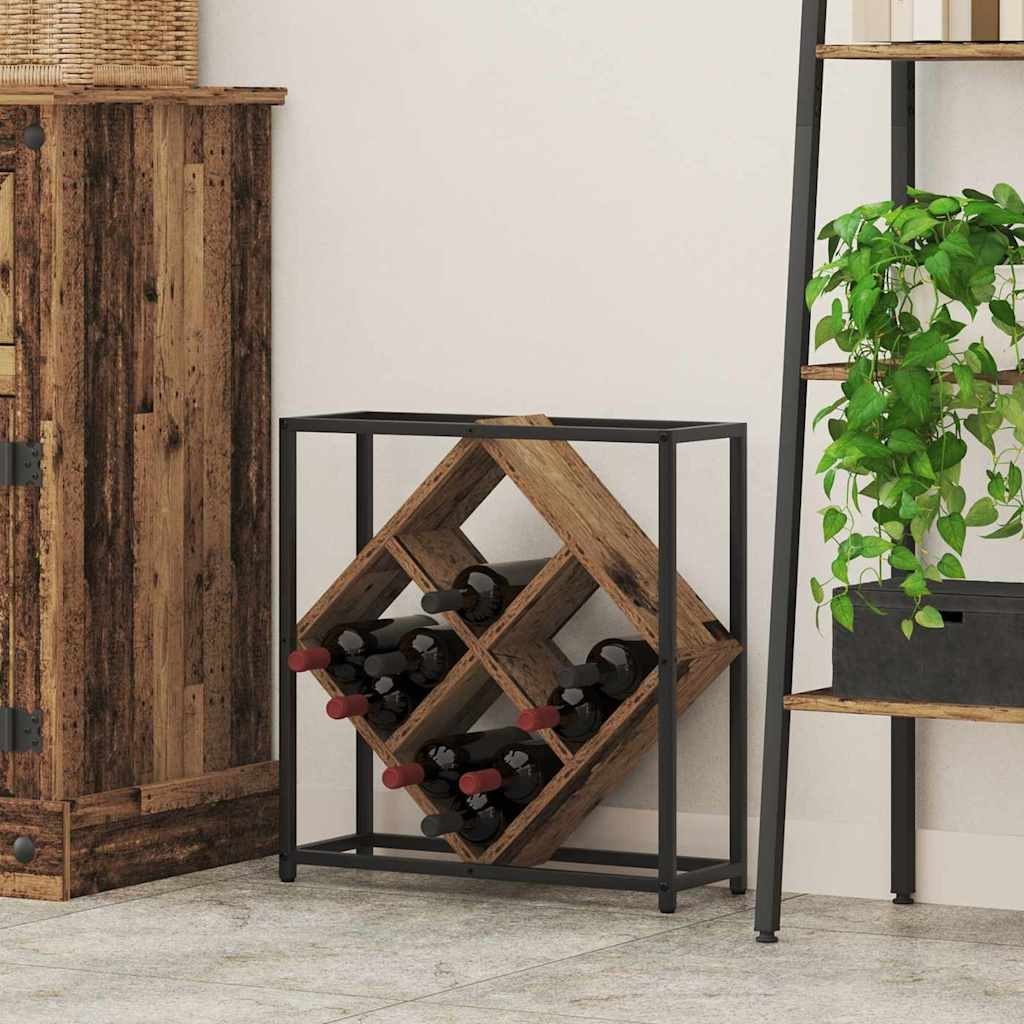 Regał na wino 16 butelek Drewno inżynieryjne Stare drewno