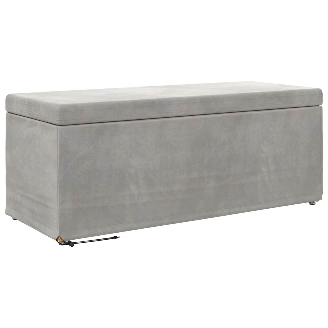Halka Jasnoszary 101 x 41 x 40 cm Welur i drewno inżynieryjne