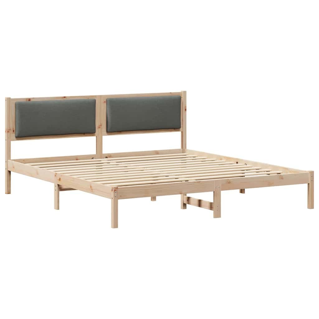 Ramka łóżka Ciemnoszary 180 x 200 cm Lite drewno sosnowe