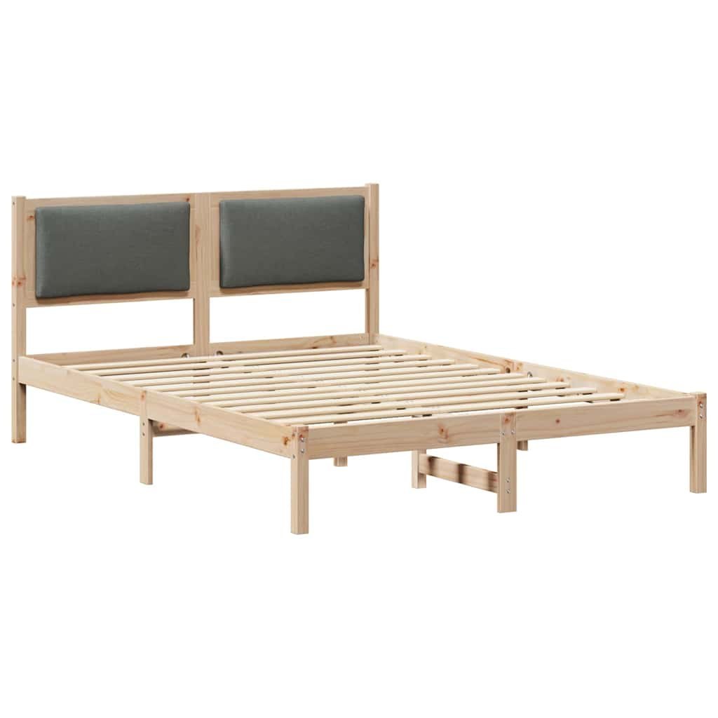 Ramka łóżka Ciemnoszary 160 x 200 cm Lite drewno sosnowe