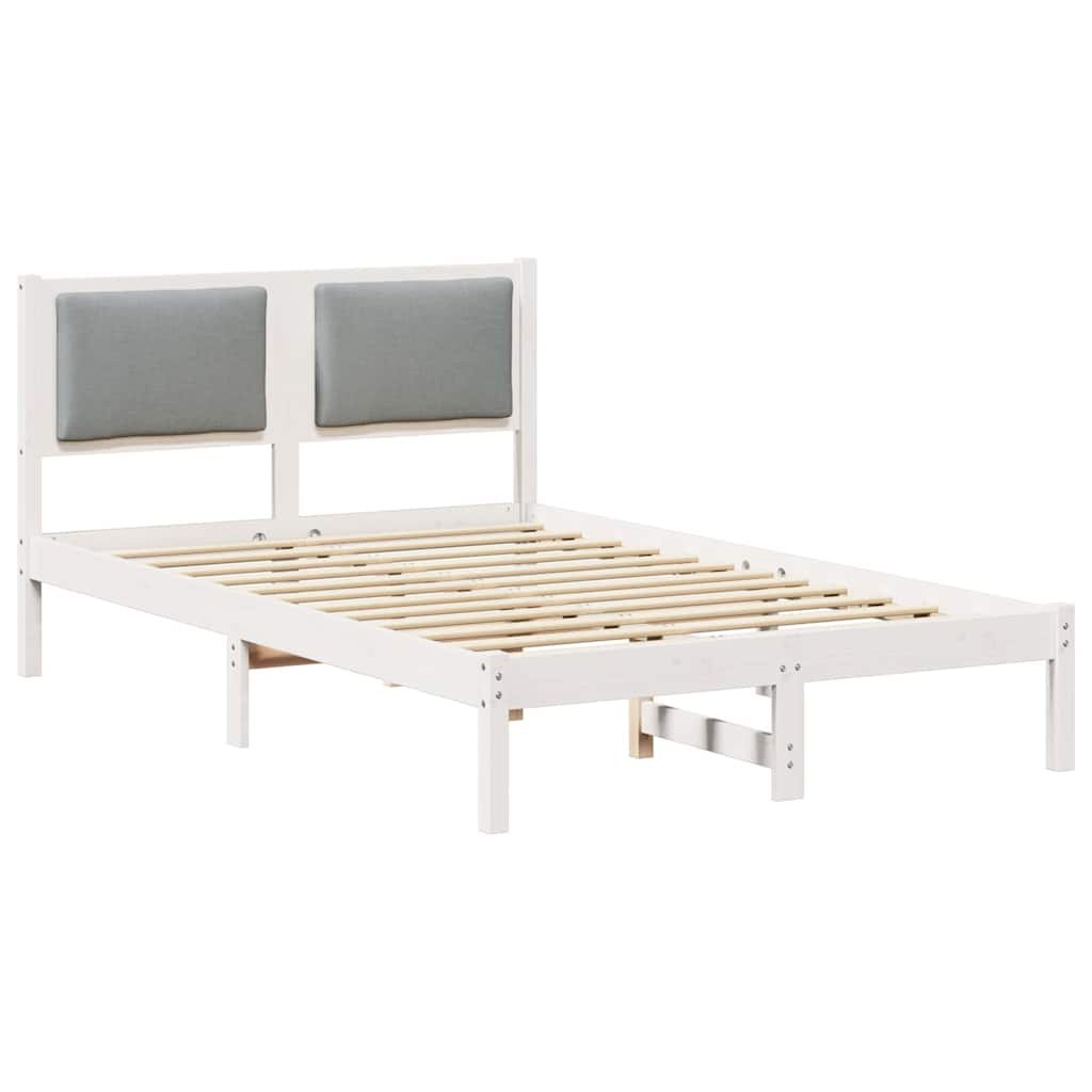 Ramka łóżka Jasnoszary 120 x 200 cm Lite drewno sosnowe