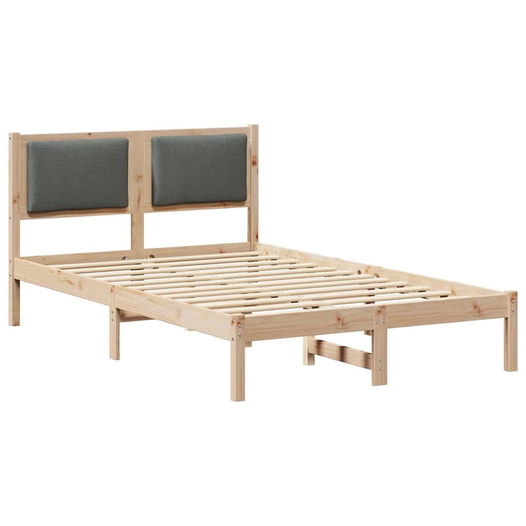 Ramka łóżka Ciemnoszary 120 x 190 cm Lite drewno sosnowe